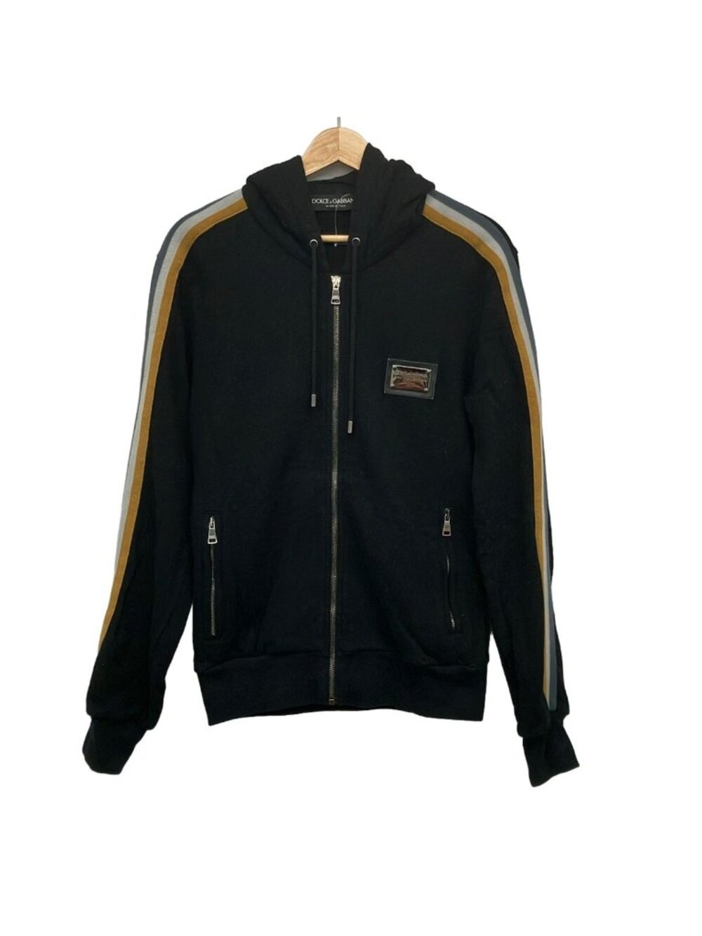 Dolce & Gabbana Hoodie S Black Gray Multi 46